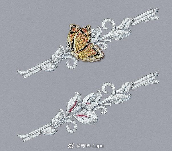 #中国神工奖#高级珠宝手绘，出神入化图8...