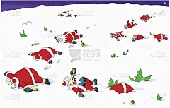 派对圣诞卡通，去南方