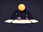 Spacebar interface cursor command keys keyboard night stars rocket planet pun spacebar space