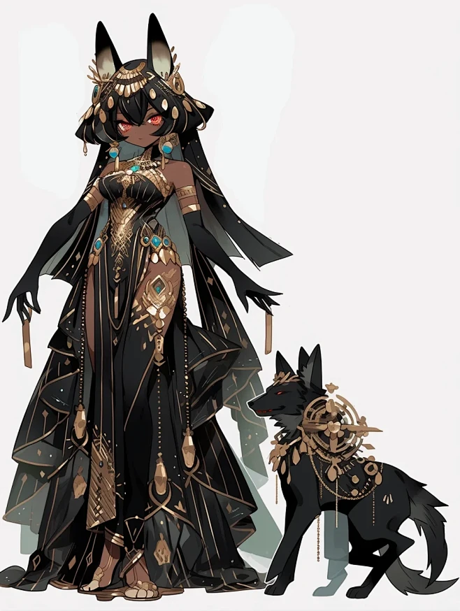 角色｜猫女｜埃及服饰 - 小红书-花瓣网