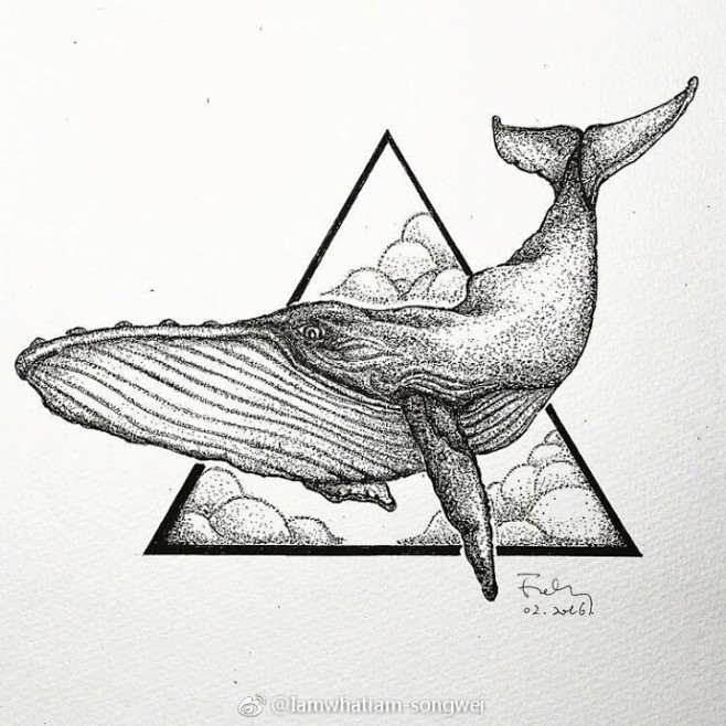 鲸|手绘插画
#艺术家# #美学# ​​...