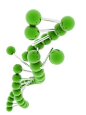 Royalty-free Image: metalic DNA model