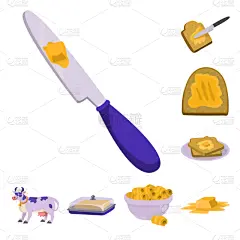 食品,标志,奶制品,面包,成分,牛,动物,甜点心,布置,烹调