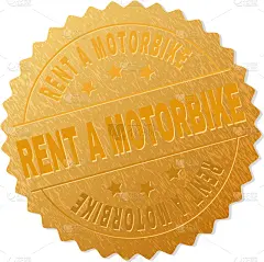 Rent,黄金,小型摩托车,橡皮章,脚踏车,单词,文字,金属,金属质感
