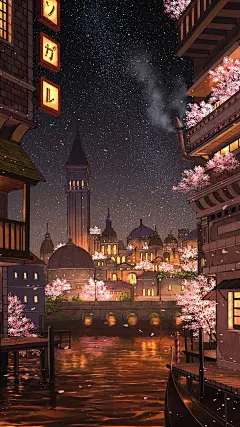 炫彩唯美动漫场景手机壁纸图片
