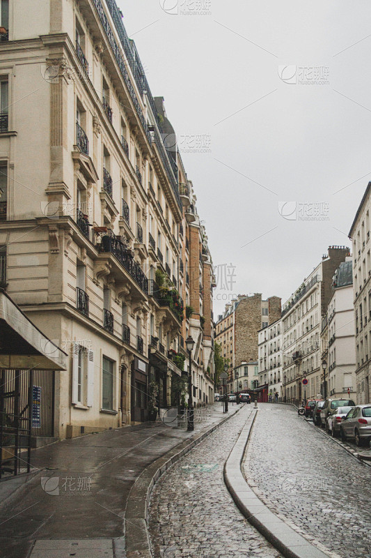 建筑外部,蒙马特区,法国,街道,巴黎,欧...