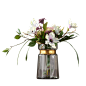 北欧现代简约玻璃花瓶花艺套装摆件 家居装饰品客厅餐桌摆放花器-淘宝网