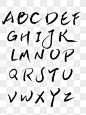26英文字母AZ大写手写字体休闲 -大作