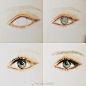 彩铅手绘，漂亮眼睛~ 
ins：goodeyedear_ ​  via @ins插画 ​ ​​​​