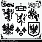 欧美装饰图边框|传统图案|盾牌|皇冠|老鹰|欧美装饰图|欧洲古典图形|狮子|矢量素材|外框