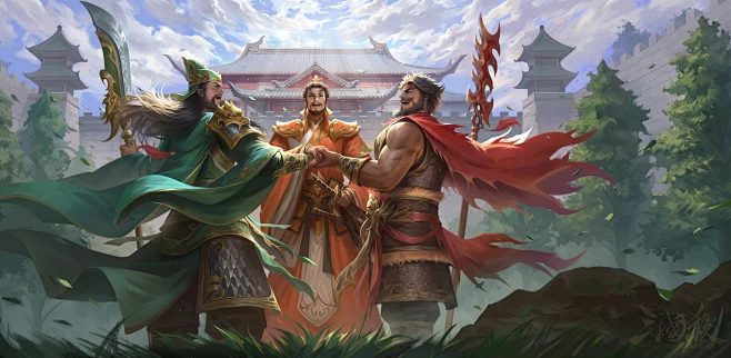 古城相会*刘关张_看图_三国杀皮肤吧_百度贴吧-花瓣网