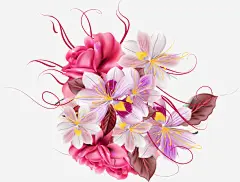 玫瑰花束高清素材 插画 植物 玫瑰花 玫瑰花束 绘画 花卉 花朵 鲜花 免抠png 设计图片 免费下载