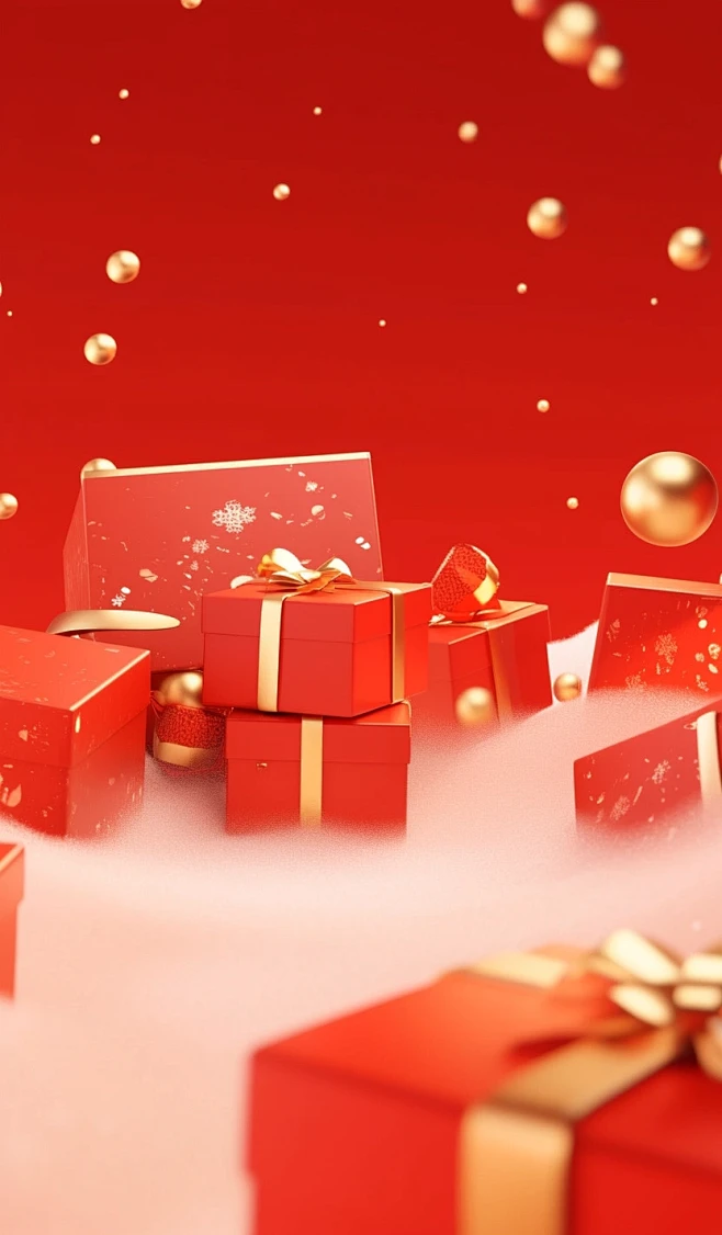 Red gift boxes with ...