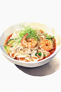 美食手绘美味腊八节腊八面插画