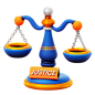 Justice Scale 3D Icon