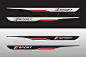 Wrap Design For Car vectors. Sports stripes, car stickers black color. Racing decals for tuning 20240102