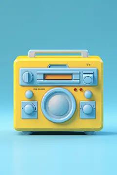 老物件复古便携式收音机模型
