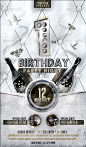 Print Templates - Birthday Party Flyer Template 3in1 | GraphicRiver