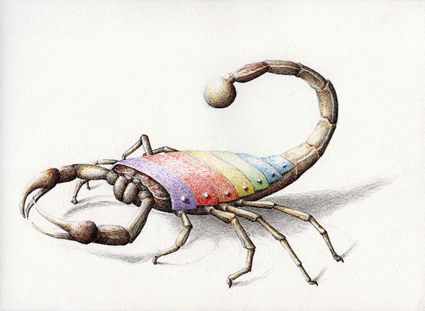 彩铅动物造型乐器插画[9P] (7).j...