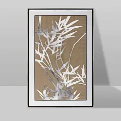 田钰新中式玄关装饰画客厅沙发背景挂画手工立体画酒店墙壁画墨竹-tmall.com天猫