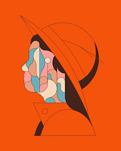 本人熬秃慢采集到线面插画