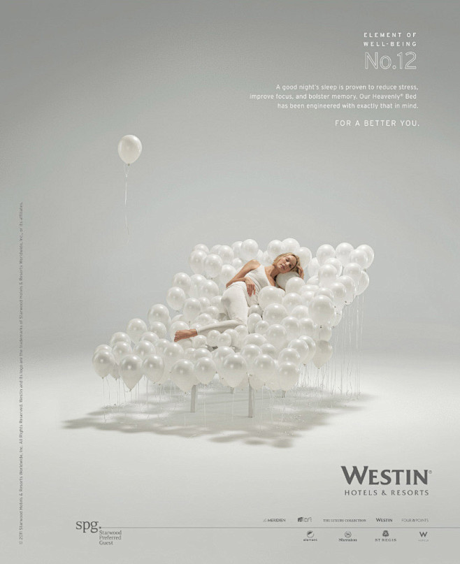 威斯汀酒店创意平面广告设计，来源自黄蜂网...