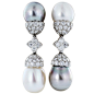 CARTIER South Sea Pearl and Diamond Earrings@北坤人素材