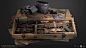 Machinenpistole 40, Jesus Casado : MP40/MP41 submachine gun used by the axis powers during World War II. Realtime Asset. Had a lot of fun with this, specially making a few extra assets to address the composition I'd had in mind. 3 Texture sets for the sak