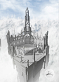 Floating Village(Night time), HyungHo Jang : Drawing style 3D Environment Artwork<br/>(Night time)