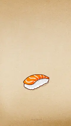  #随手一画# 寿司手机壁纸 ✲ﾟ｡.(✿╹◡╹)ﾉ☆.｡₀:*ﾟ✲ﾟ*:₀｡