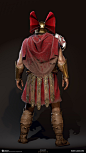 Spartan Berserker, Sabin Lalancette : I did the sculpting, game mesh, baking, texture painting for the outfit of the Spartan Berserker.

All the incredible metal, leather and cloth shaders in the game we're developped by Mathieu Goulet.
https://www.artsta