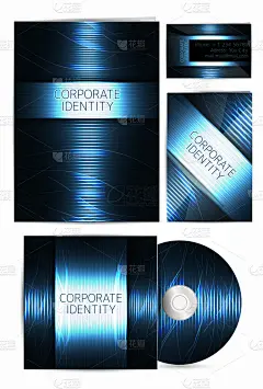 专业企业标识工具包或商务套件与艺术、 您的业务包括 cd 封面、 名片、 信封和信