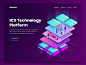 ICX Isometric Landing Page layers ui technology future tech web page gradient landing isometric