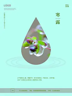 创意大气寒露节气海报