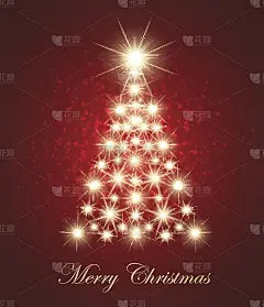 用发光的灯做成的圣诞树