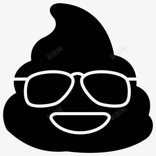 太阳镜便便人类排泄物一堆便便图标 免费下载 页面网页 平面电商 创意素材-花瓣网