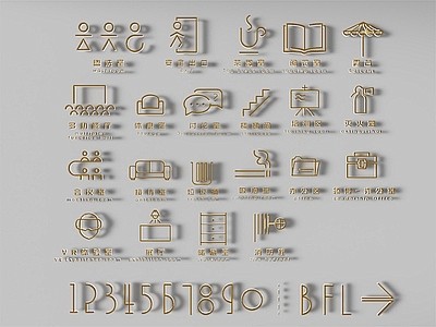 标识 标牌 指示牌 logo 指引牌【I...