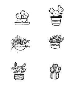 hanson-冯汉军采集到C-插画-植物线稿