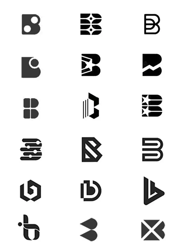 logo设计灵感｜字母B的上百种变形参考干货～ - 小红书-花瓣网