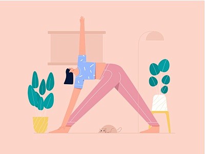 女子瑜伽冥想插图瑜伽运动瑜伽应用插图瑜伽...