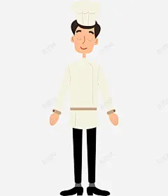 手绘卡通职业人物男厨师 免抠png 设计图片 免费下载 页面网页 平面电商 创意素材