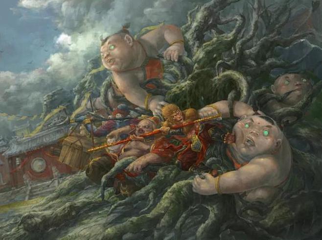 100p暗黑西游记插画震撼眼球