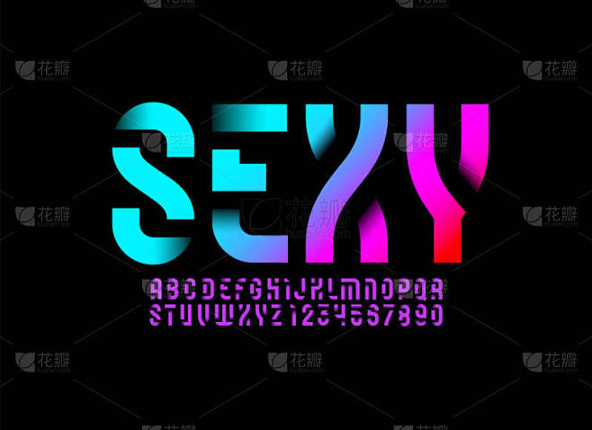 明亮的字体，压缩的城市粗体字母表，现代几...