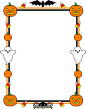 可爱卡通万圣节主题小元素边框空白图片下载