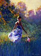 绚丽的人物油画，色彩真美，来自澳大利亚 Robert Hagan 的作品。 ​​​​