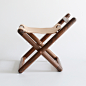 【小小马扎】T18*時作原创实木儿童折叠凳子儿童桌椅植鞣革皮坐面-淘宝网