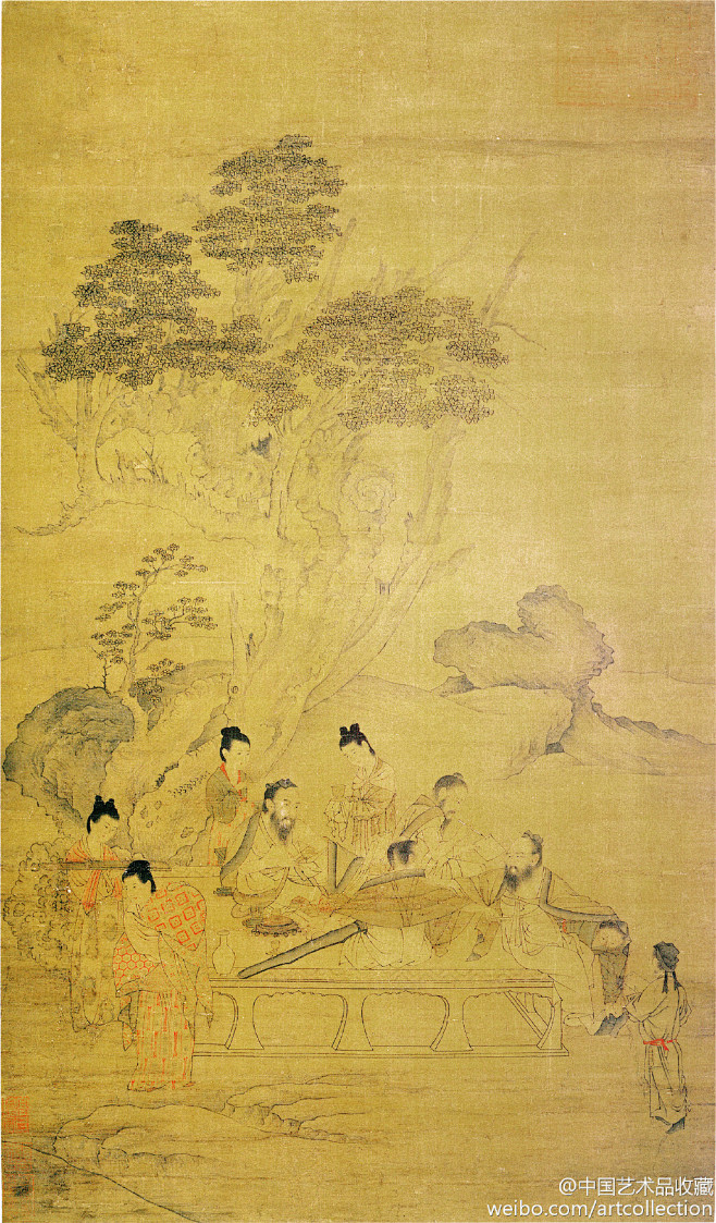 #人物画#【 五代后蜀 丘文播（传）《文...