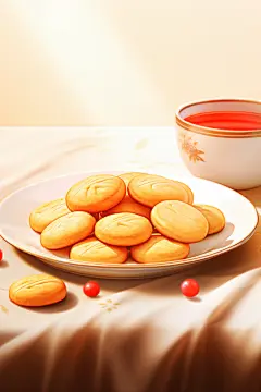 年货小吃小年糖瓜插画图片
