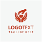 手势标志logo矢量图设计素材