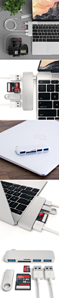 2016款苹果笔记本macbook pro转接器USB-c转换器 雷电3扩展坞type-tmall.com天猫